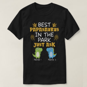 Camiseta RD Personalizado Melhor Papassauro No Parque