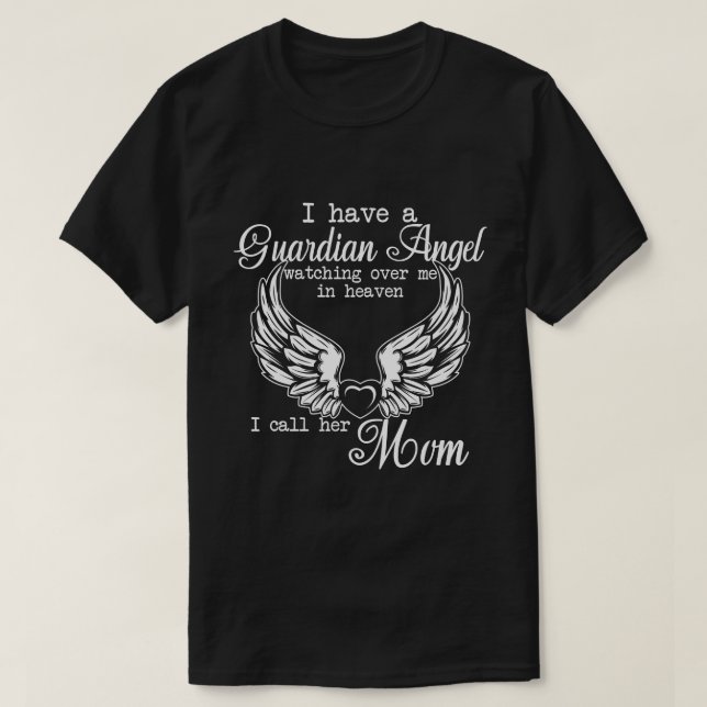 Camiseta RD, tenho um Anjo Guardião no Céu, chame-a de mãe (Frente do Design)