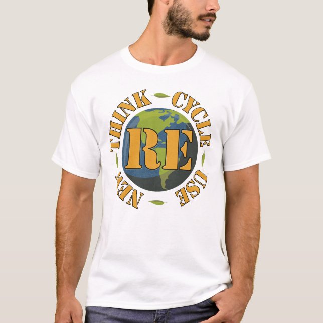 Camiseta RE Ciclo Usar Novo Logotipo do Ambiente de Pensame (Frente)