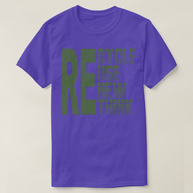 Camiseta Re-Ciclo Usar Novo Think 1 (Frente do Design)