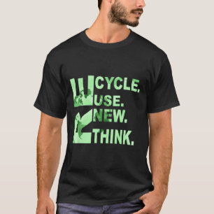 Camiseta Re-Ciclo Usar Novos Homens Pensadores Mulheres Rec