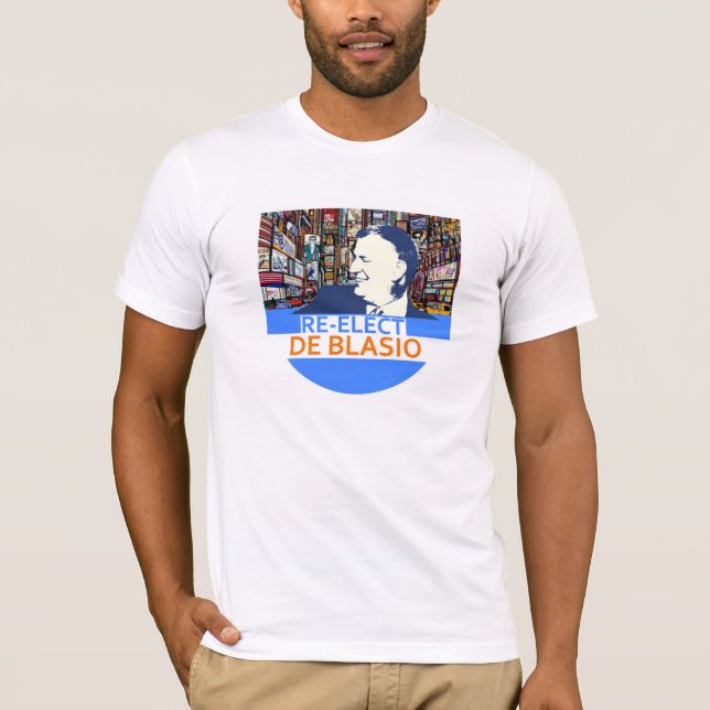 Camiseta Re-Elect Bill de Blasio (Frente)