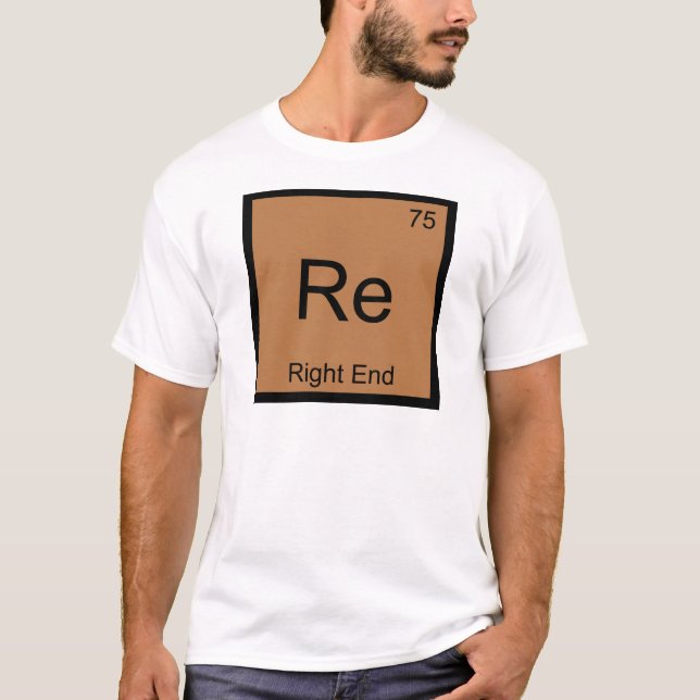 Camiseta Re - Símbolo de Elemento Químico da Extremidade Di (Frente)