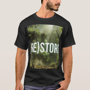 Camiseta (RE)STORE - Tipografia de Cura da Natureza Florest