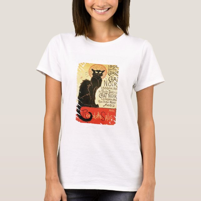 Camiseta Reabertura do chat Noir Cabaret, 1896 (cor l (Frente)
