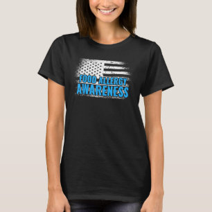 Camiseta Reação Alérgica Alergia à Comida de Bandeira Ameri