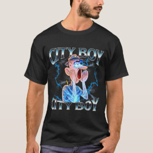Camiseta Reação de meme de menino da cidade brainrot alto e