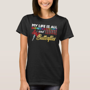 Camiseta Reação Vidro Borboleta Arco-Íris Flebotomia Labora