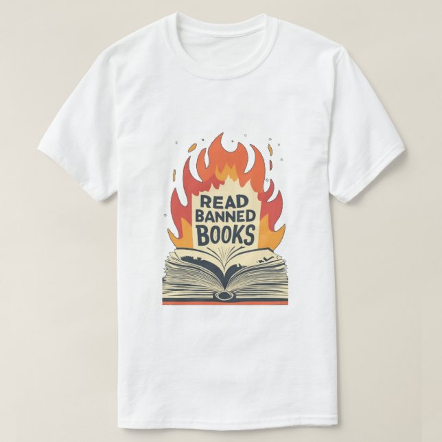 Camiseta Read Banned Books - T-shirt (Frente do Design)