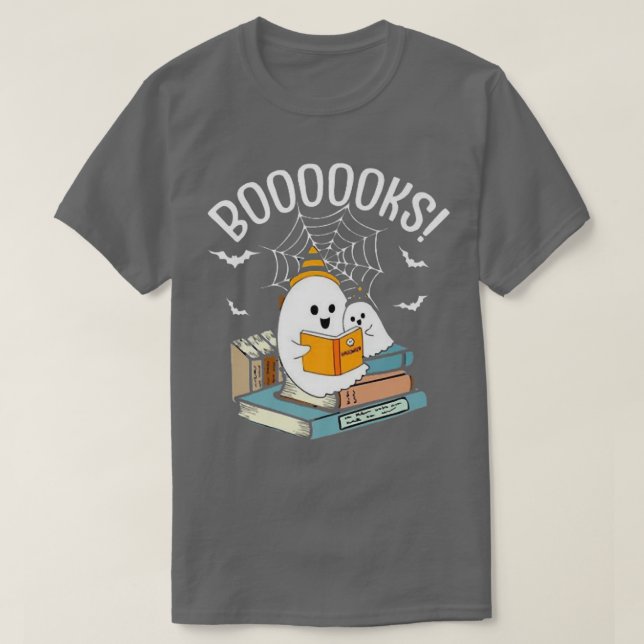Camiseta Read more boooooks Cute Ghost Read more boooooks H (Frente do Design)