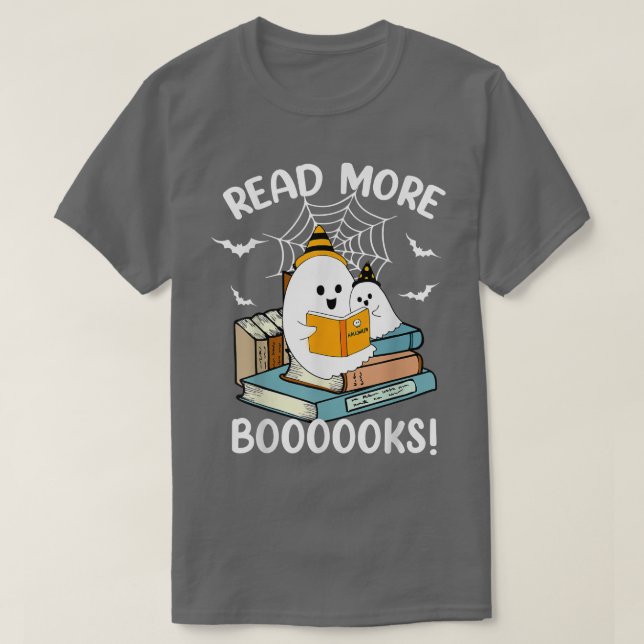 Camiseta Read More Boooooks Cute Ghost Read More Boooooks H (Frente do Design)