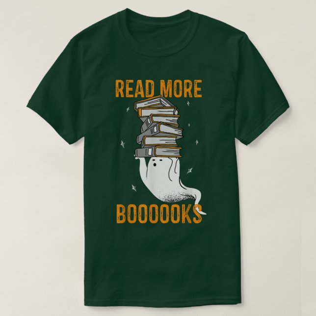Camiseta Read more boooooks Cute Ghost Read more boooooks H (Frente do Design)