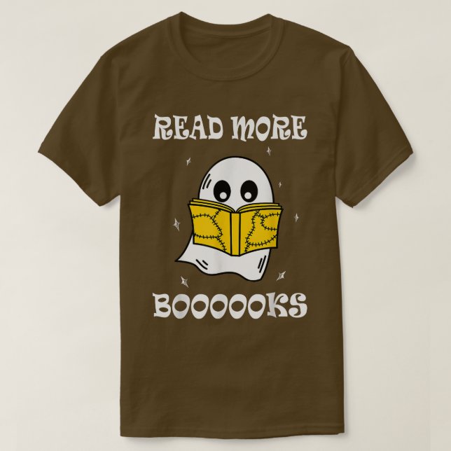 Camiseta Read more boooooks Cute Ghost Read more boooooks H (Frente do Design)