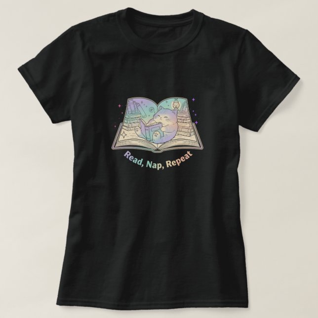 CAMISETA READ, NAP, REPEAT (Frente do Design)