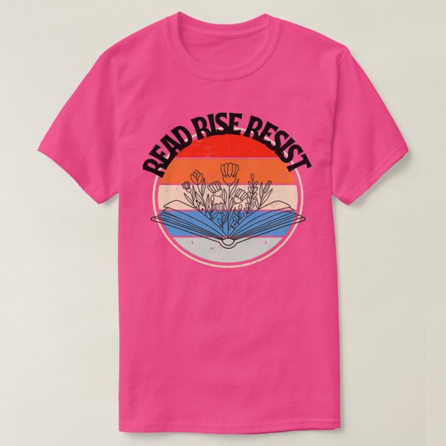 Camiseta Read Rise resist Motivational quote (Frente do Design)