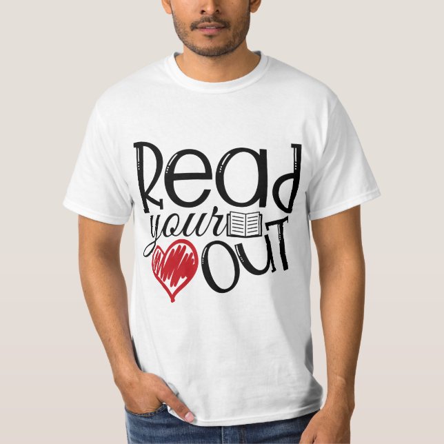 Camiseta Read Your Heart Out Book Lovers - Reading or Engli (Frente)