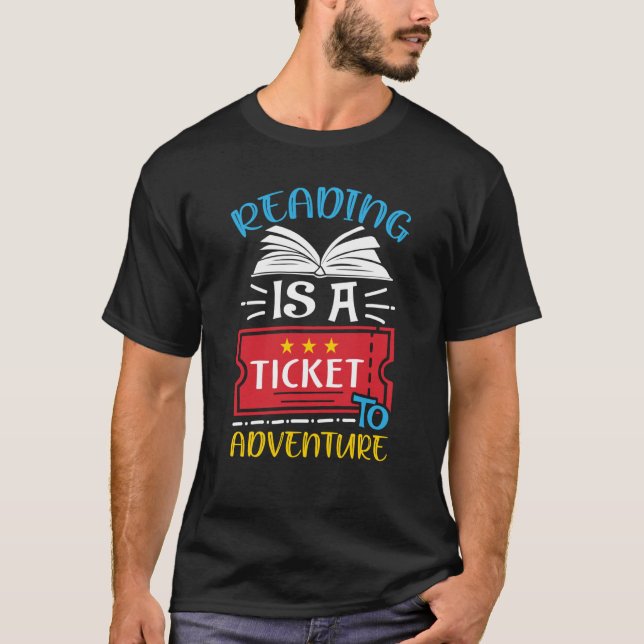 Camiseta Reading Adventure Library Student Teacher Book  1 (Frente)
