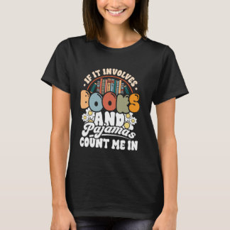 Camiseta Reading Involved Books Pajamas Count Me Book Lover