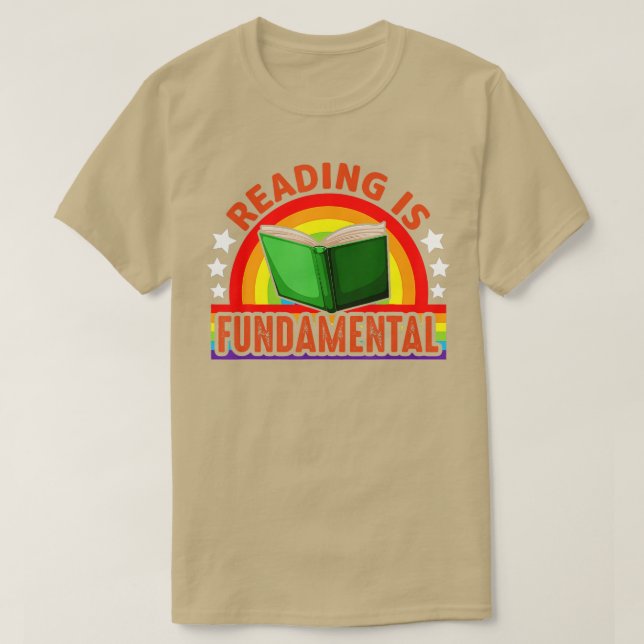 Camiseta Reading is Fundamental Poetry Bookworm And Book Re (Frente do Design)