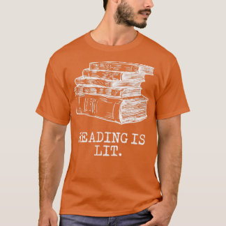 Camiseta Reading is Lit with Books Funny Meme