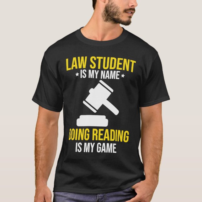 Camiseta reading is my game law Student (Frente)