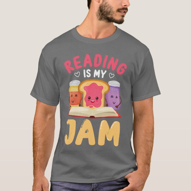 Camiseta Reading Is My Jam Funny I Love to Read Books Gift (Frente)