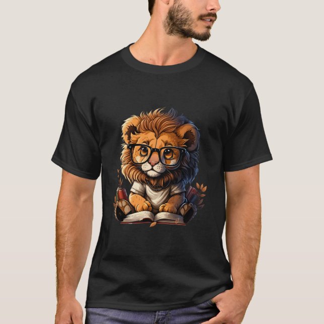 Camiseta Reading Lion For Books Reading For Book Readers (Frente)