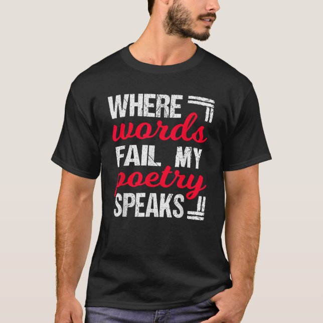Camiseta Reading Writing Gif for Poetry Slam Writers Poets  (Frente)