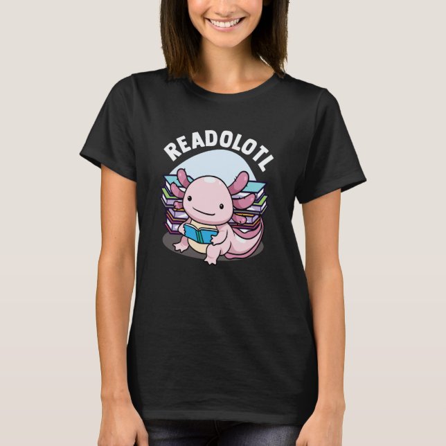 Camiseta Readolotl Axolotl Reading Books Readers Bookworm B (Frente)