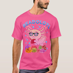 Camiseta Readolotl Cute Axolotl Leitura Salamandra