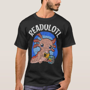 Camiseta Readolott Salamander Leitura Books Bookworm Axolo