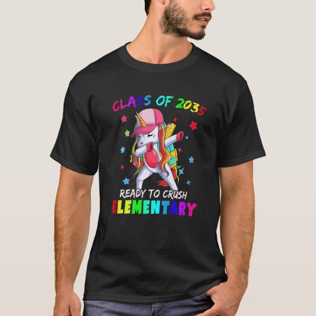 Camiseta Ready Crush Elementary 2035 Dabbing Unicorn Back T (Frente)