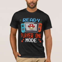 Camiseta Ready Player One Mode Pixel Art Gaming Shirt