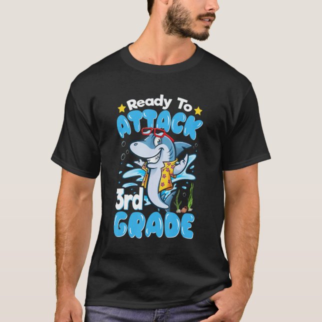 Camiseta Ready To Attack 3rd Grade Back To School (Frente)