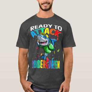 Camiseta Ready To Attack Kindergarten Shark Back To School