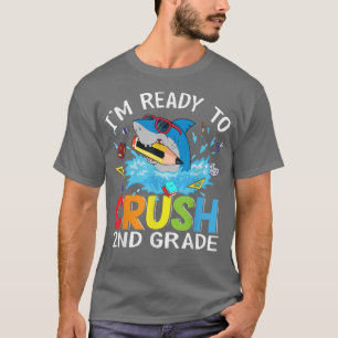 Camiseta Ready to Crush 2nd Grade Back To School Shark Stud