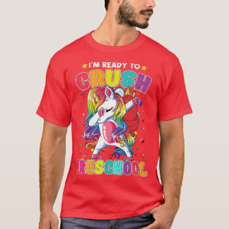 Camiseta Ready To Crush Preschool Dabbing Unicorn Back To S