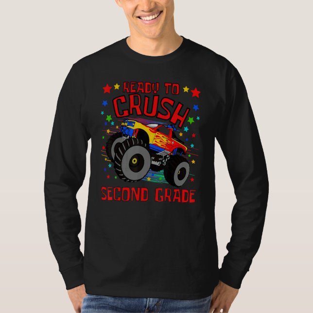 Camiseta Ready to Crush Second Grade Inspiring Boys And Tru (Frente)
