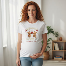 Camiseta Ready to Pop Bear Baby Shower T-Shirt