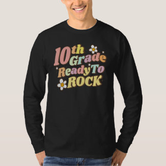 Camiseta Ready To Rock 10th Grade Teacher Teens Family Back