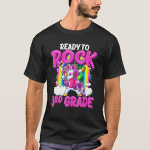 Camiseta Ready To Rock 3rd Grade Dabbing Unicorn Back To Sc