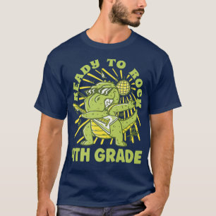 Camiseta Ready To Rock 4th Grade 4 2022 Cute T-Rex Dinosaur