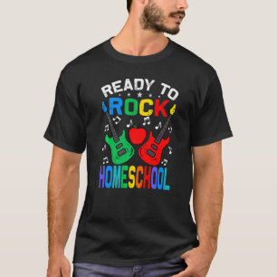 Camiseta Ready To Rock Homeschool Back To School Guitar