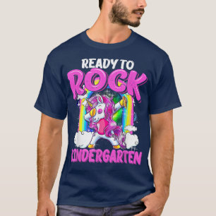 Camiseta Ready To Rock Kindergarten Dabbing Unicorn Back To