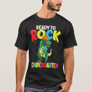 Camiseta Ready To Rock Kindergarten Dinosaur Unicorn Kids B