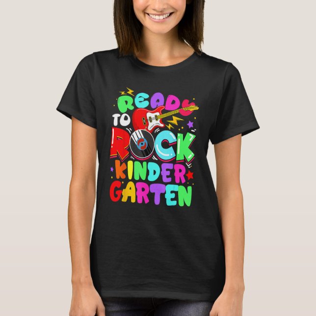 Camiseta Ready To Rock Kindergarten First Day Of School Boy (Frente)