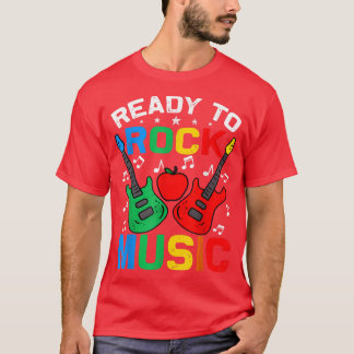 Camiseta Ready To Rock Music Back To School Guitar 