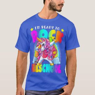 Camiseta Ready To Rock Preschool Dabbing Unicorn Back To Sc