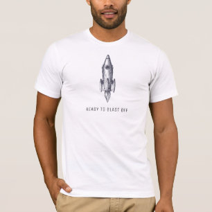 Camiseta ReadyTo sopra fora o TShirt do branco do navio de