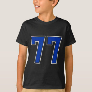 Camiseta Real Blue White Number 77 Jersey Player Uniform #